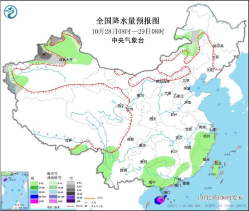 台风“潭美”西行华南沿海风雨持续 东北大部降温明显